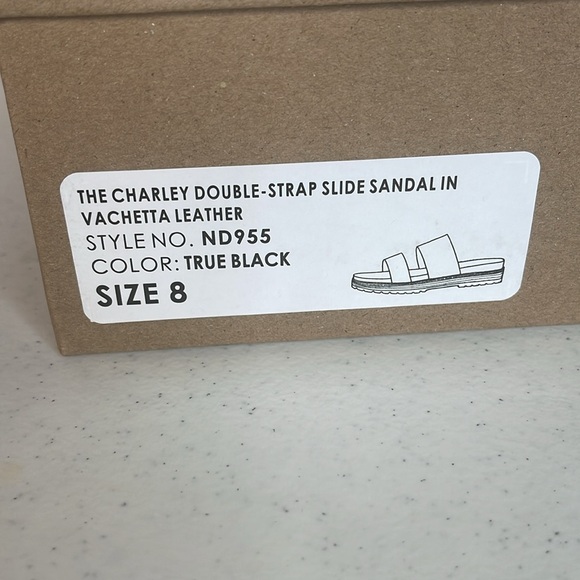 Madewell  The Charley Double-Strap Slide Sandal Sz 8/Black - Picture 8 of 8